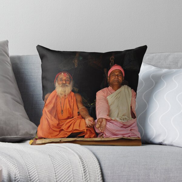 Hindu Priests Throw Pillow