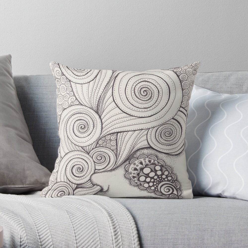 Inhale Throw Pillow