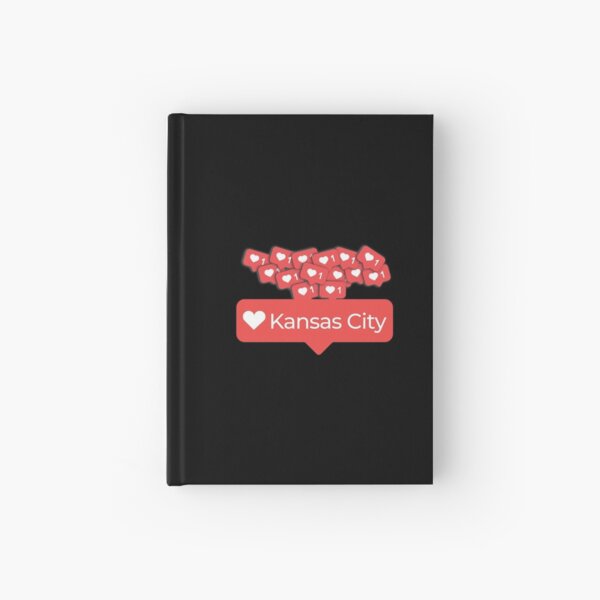 Love My Kansas City Missouri Notification Hearts Hardcover Journal