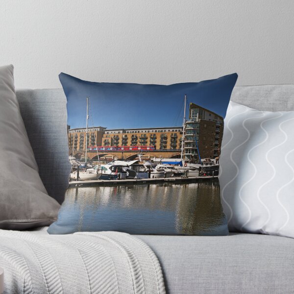 Limehouse Basin Throw Pillow