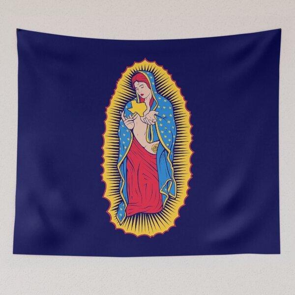 Item preview, Lady of Guadalupe Texas Pinup Girl Virgin Mary Texan Illustration  designed and sold by Fragoutdesign.