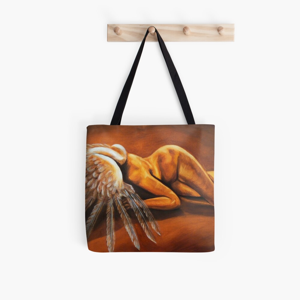 Fallen - fallen nude angel emotive oil painting Tote Bag