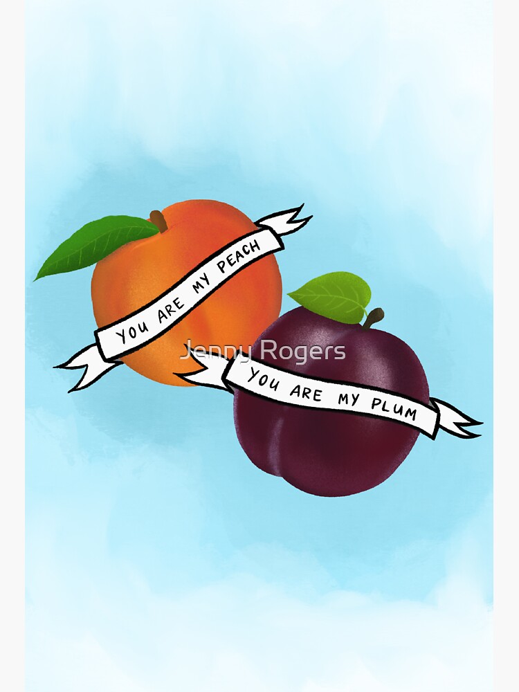"Peach, Plum" Sticker for Sale by rennyjogers Redbubble