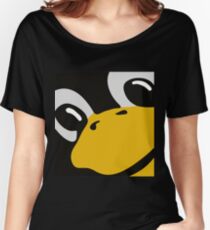 linux tux penguin eyes Women's Relaxed Fit T-Shirt