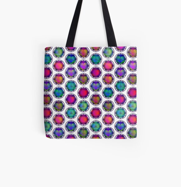 Hearts All Over Print Tote Bag