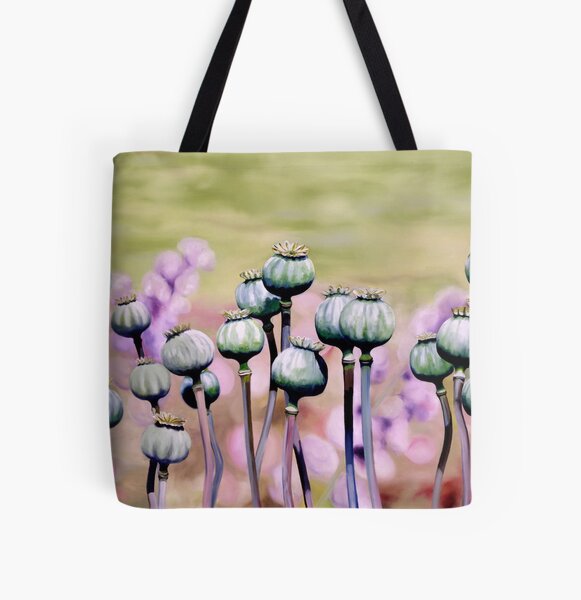 Item preview, "Regal Gathering" - green poppy heads  designed and sold by James  Knowles.