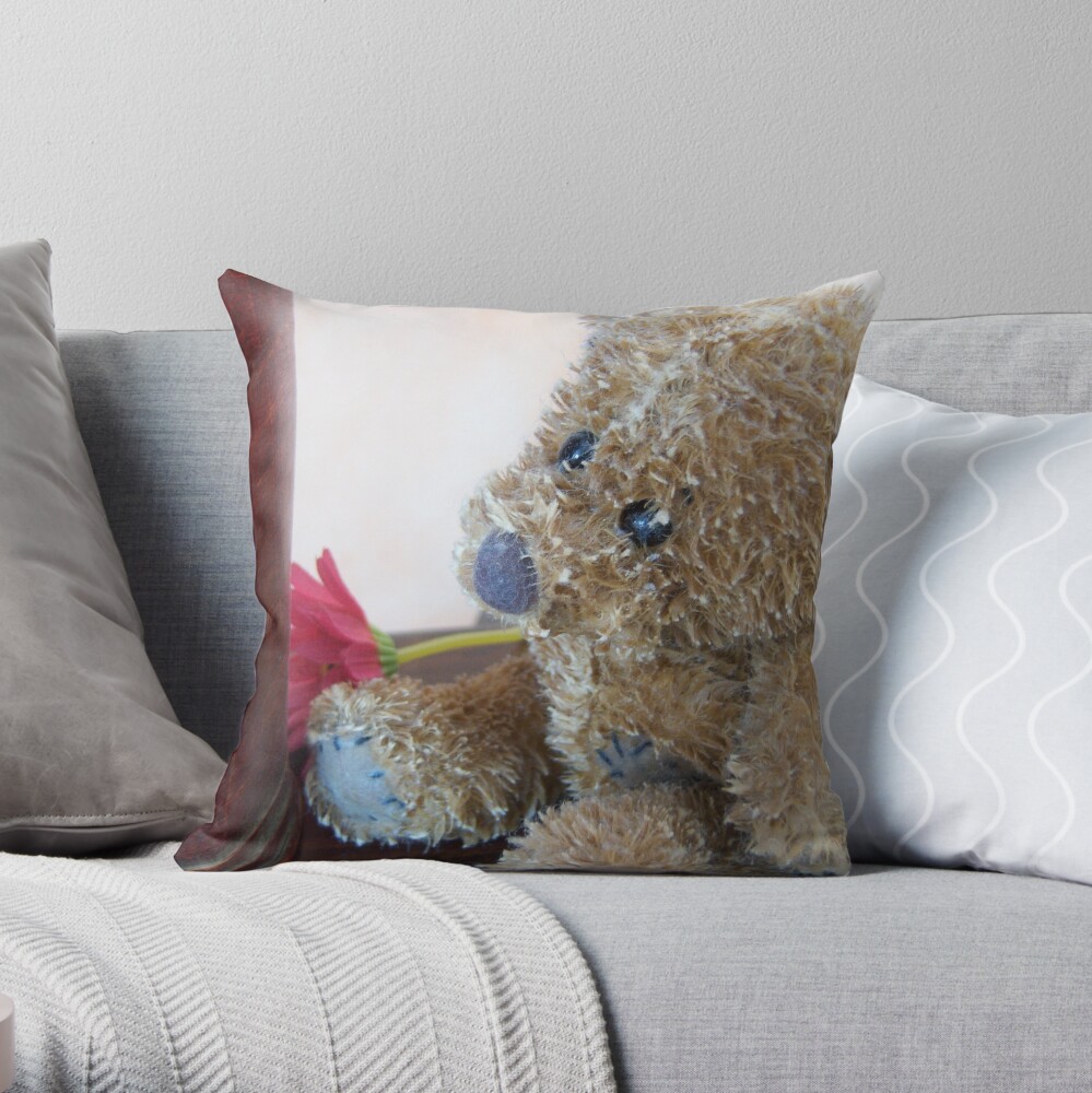 teddy bear throw pillow