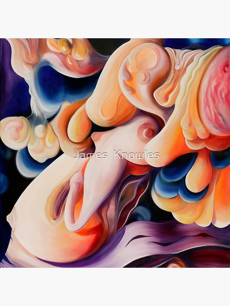 Thumbnail 4 of 4, Pillow, "Celebration of Procreation" - abstract expressionistic oil painting designed and sold by jknowles.