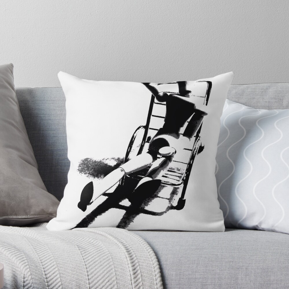 "Silly Seat (7)" Throw Pillow