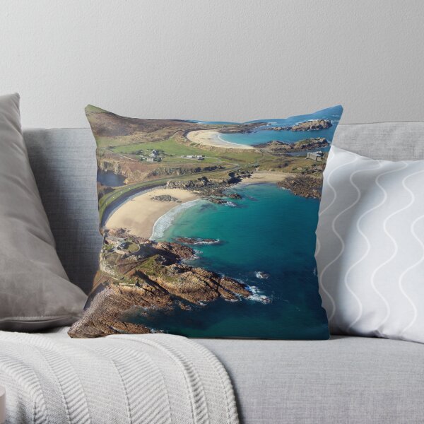 Corblet's Beach - Alderney Throw Pillow
