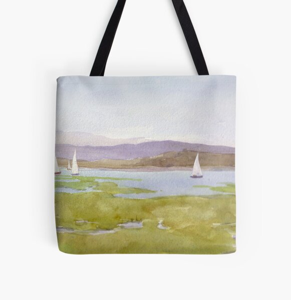 Racing down the Solent All Over Print Tote Bag