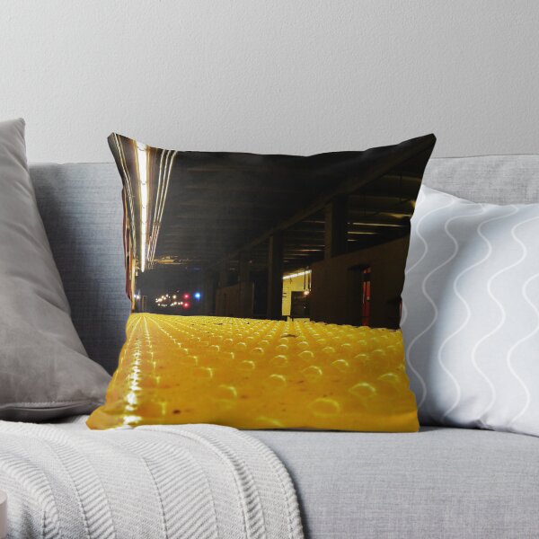 Subway Wait Throw Pillow