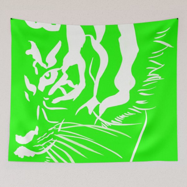 Item preview, Eye of the Tiger - Green and White  designed and sold by Niina  Niskanen.