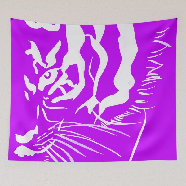 Item preview, Eye of the Tiger - Purple and White  designed and sold by Niina  Niskanen.