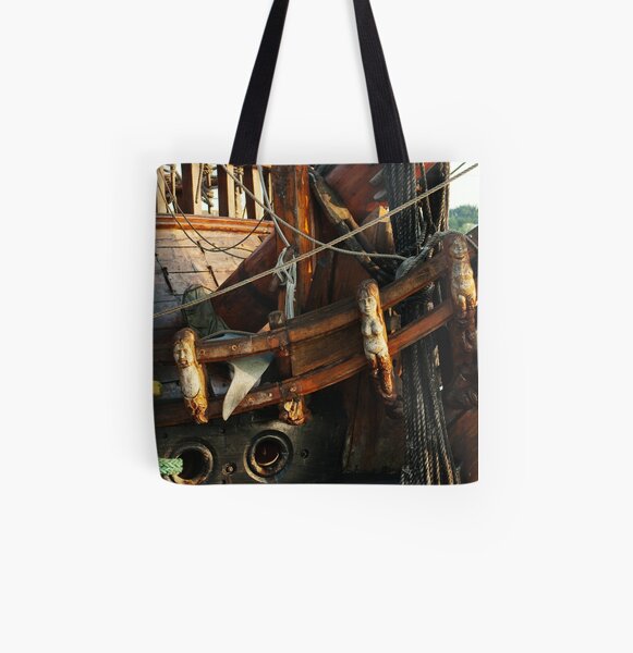 Elaborate crafted bow of "frigate Shtandart" All Over Print Tote Bag