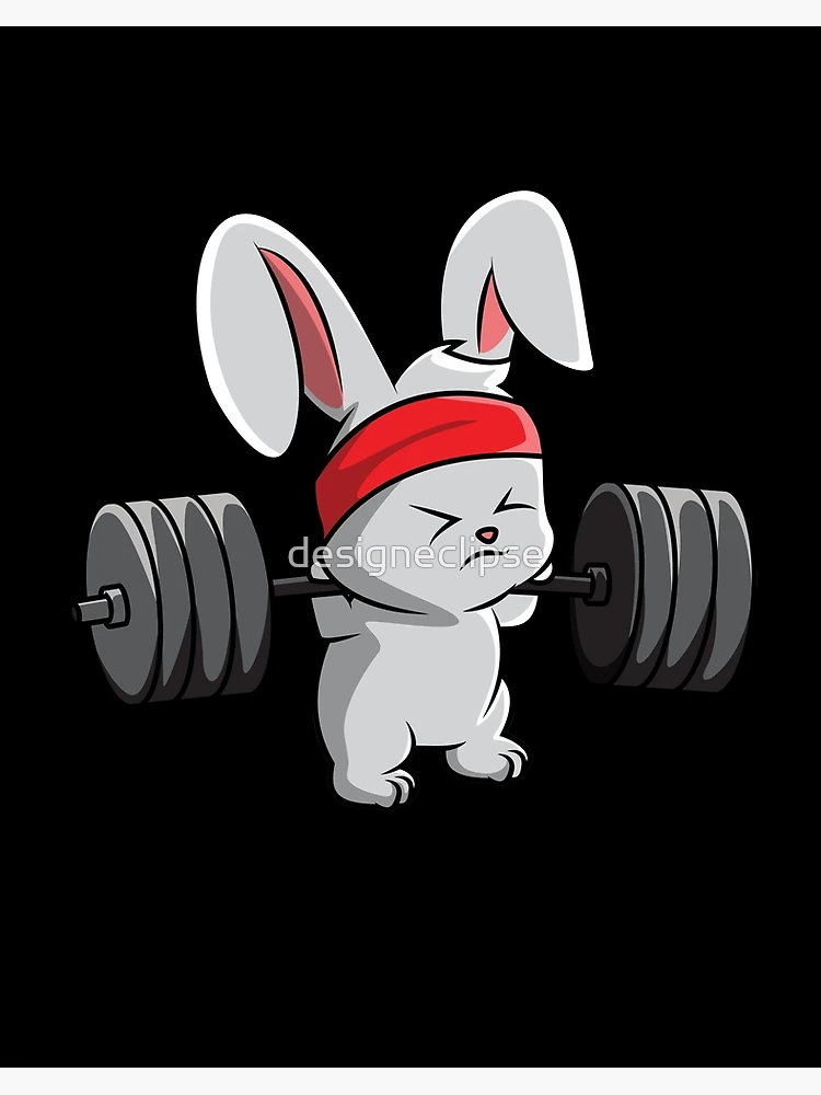 A buff Rabbit at the Gym stock illustration. Illustration of power -  280907222