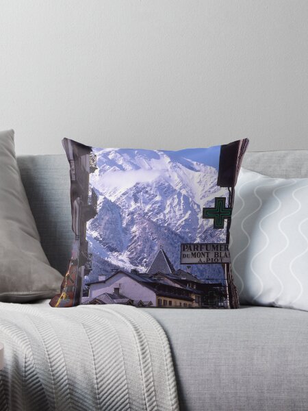 Chamonix, French Alps, Mont Blanc, France. Throw Pillow