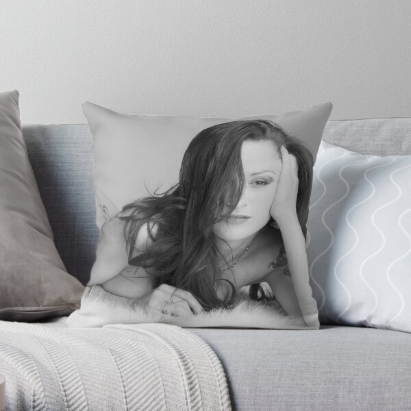 Sophie in gray Throw Pillow