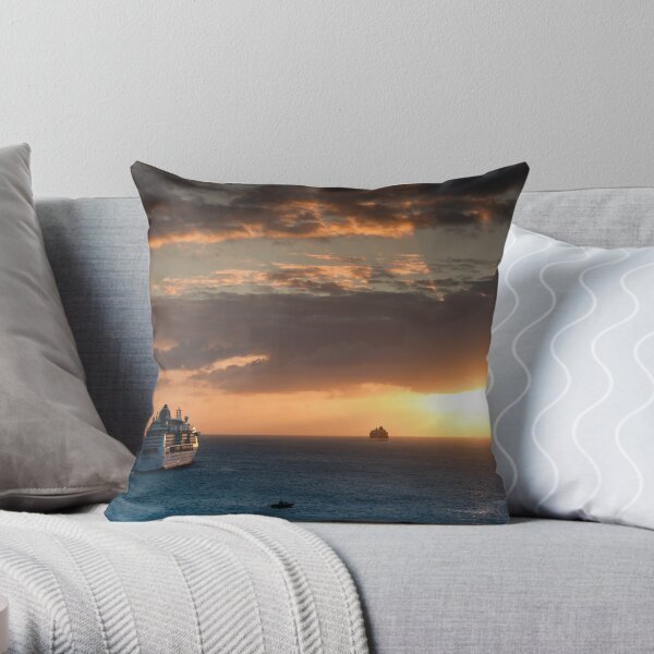 Sailing Into The Sunset 1 Throw Pillow