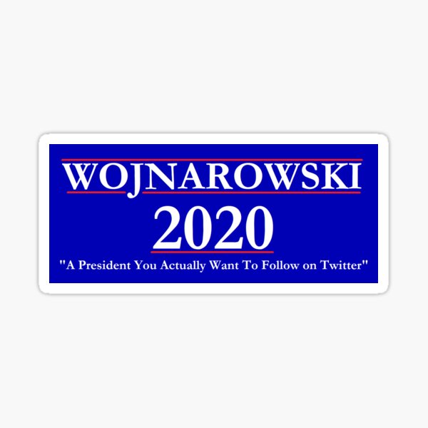 Adrian Wojnarowski 2020 NBA Campaign Sign Sticker