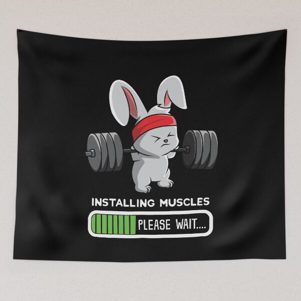 Item preview, Bunny Fitness Gym Workout Installing Muscles designed and sold by designeclipse.
