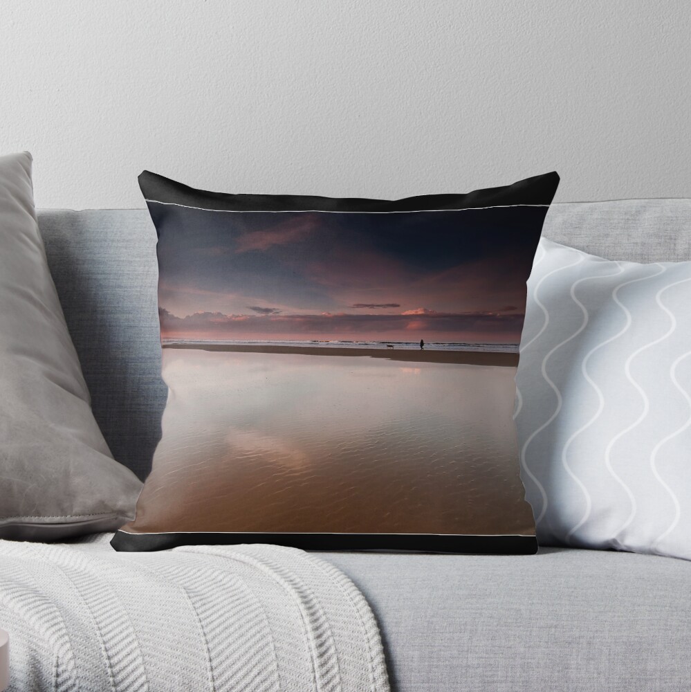Dog walker Throw Pillow