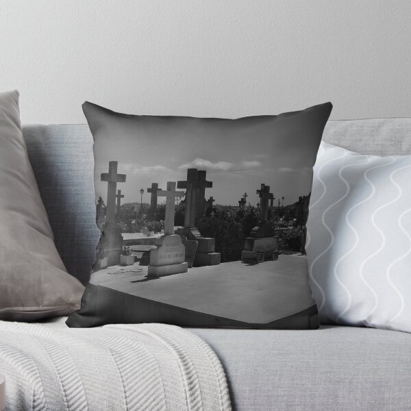 Spanish Graveyard Throw Pillow