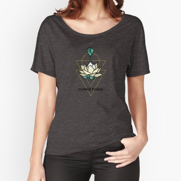 Geometric Lotus Flower Relaxed Fit T-Shirt