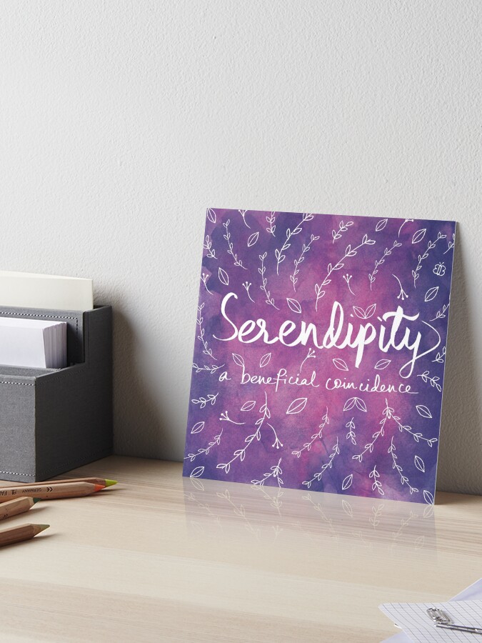 Thumbnail 1 of 2, Art Board Print, Purple Typography Quote Floral Botanical Illustration Artwork Art Print designed and sold by dreamerskeepers.