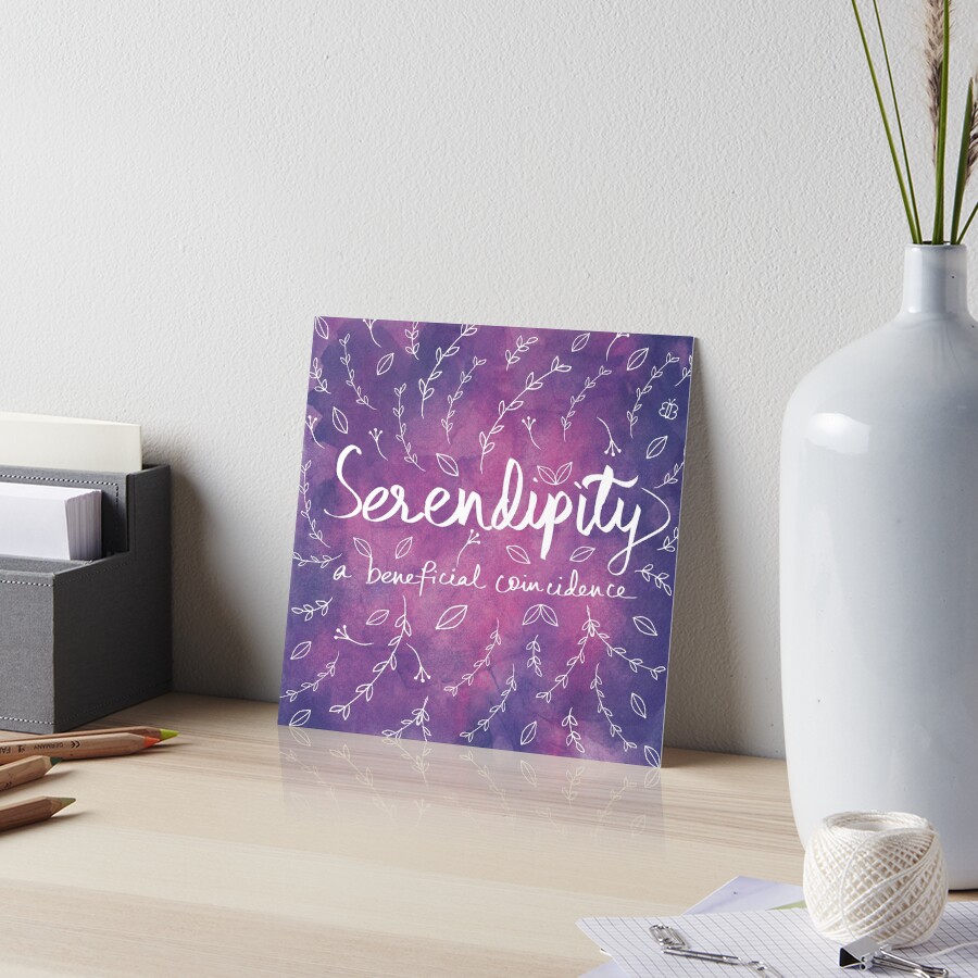 Purple Typography Quote Floral Botanical Illustration Artwork Art Print Art Board Print