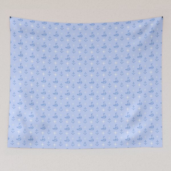 Item preview, Nautical wonder with stars and sailing boat designed and sold by susyrdesign.
