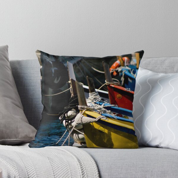Item preview, Tied up Fishing Boats In Vernazza designed and sold by amyjgrigg.