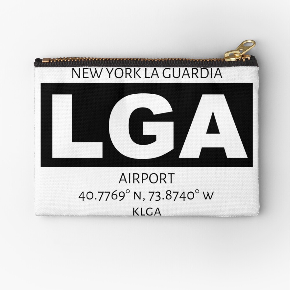 New York La Guardia Airport LGA Zipper Pouch
