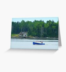 Cruiser Entering the Harbor Greeting Card