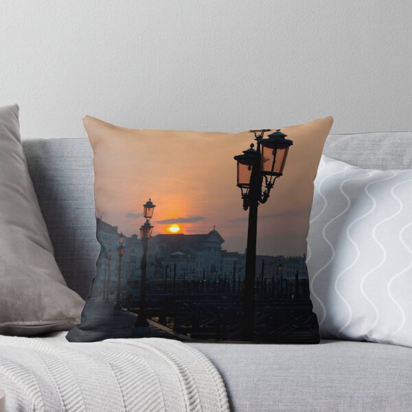 Item preview, Streetlight Sunrise in Venice Italy designed and sold by amyjgrigg.