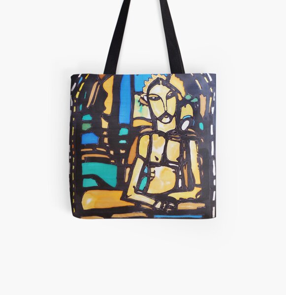 Silkpainting of stained glass window - where in US is it? All Over Print Tote Bag