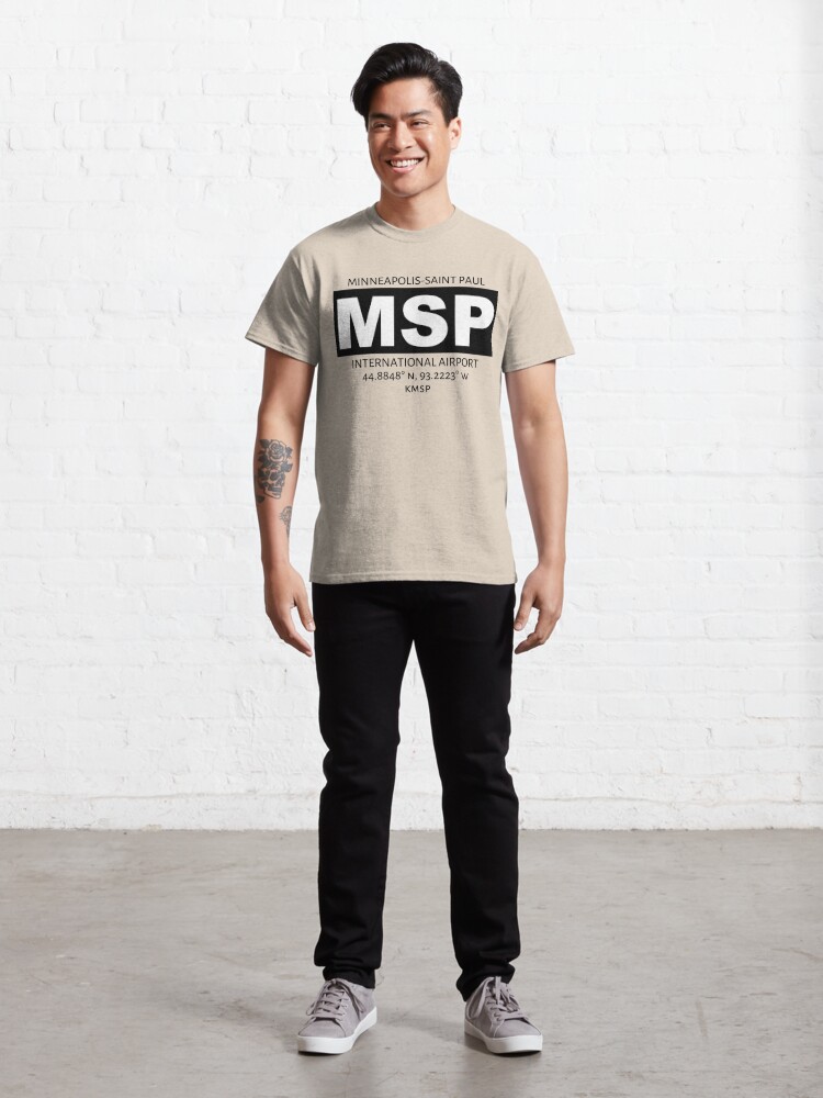 Alternate view of Minneapolis-St Paul International Airport MSP Classic T-Shirt