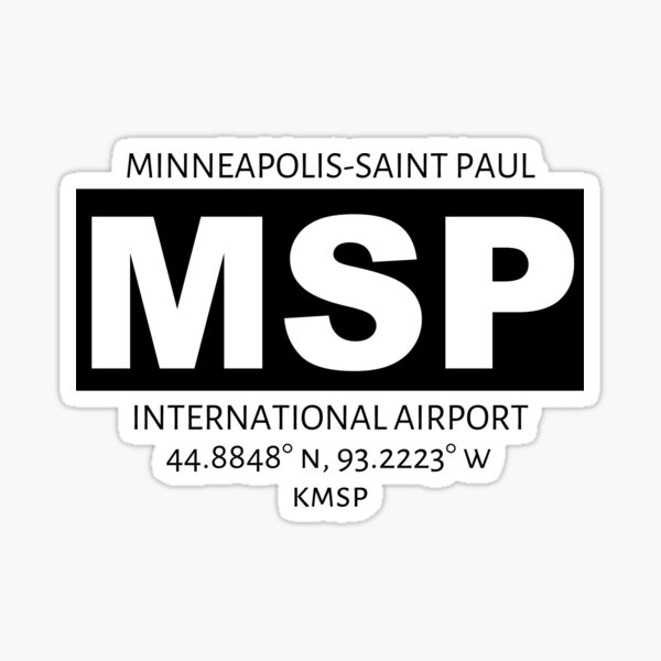 Minneapolis-St Paul International Airport MSP Sticker