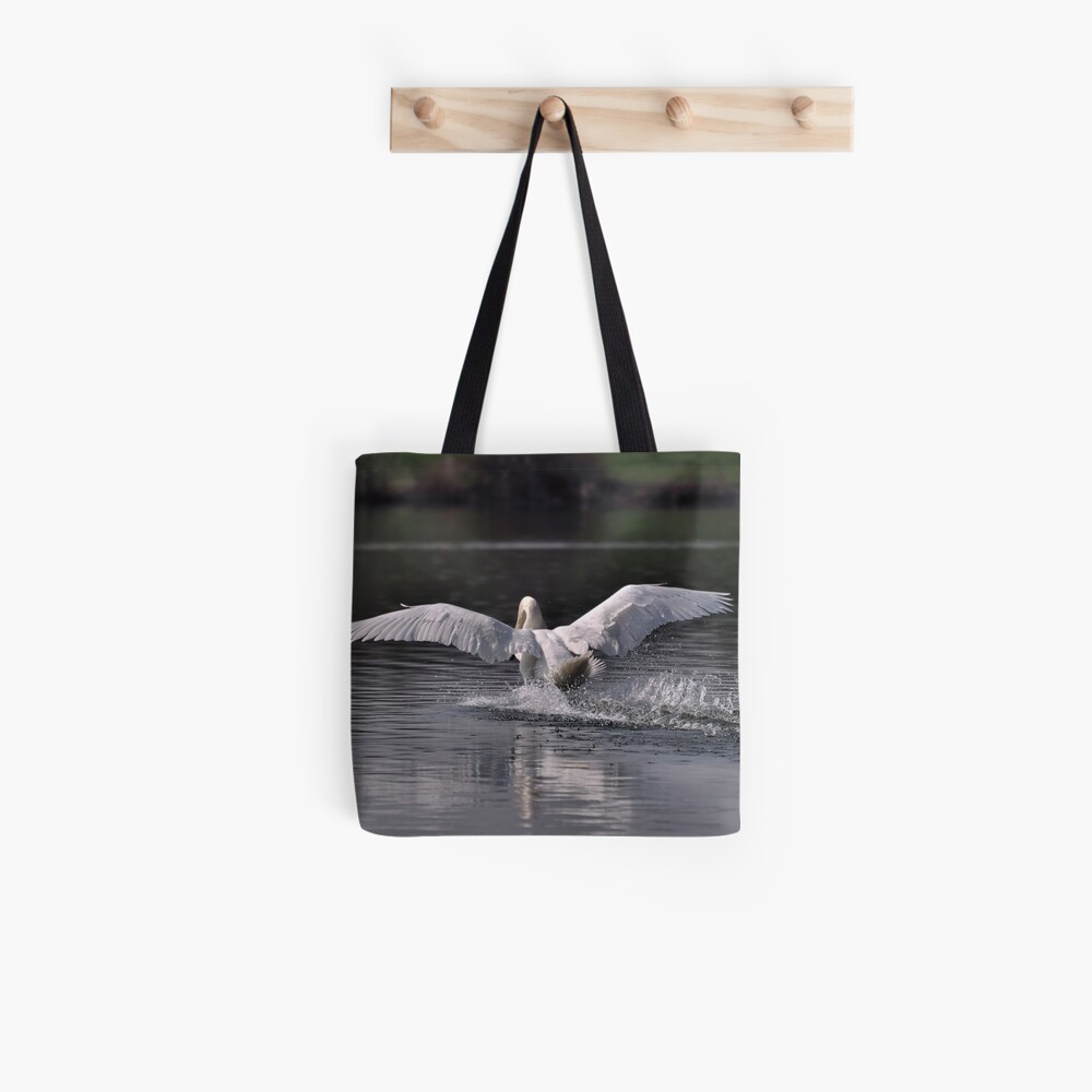 Swan: Landing Tote Bag