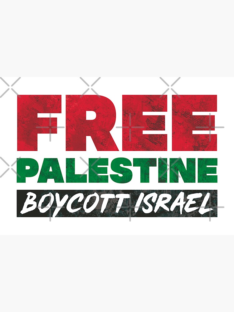 "Free Palestine, Boycott Israel" Sticker for Sale by BethsdaleArt