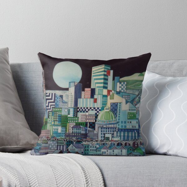 Night City Throw Pillow