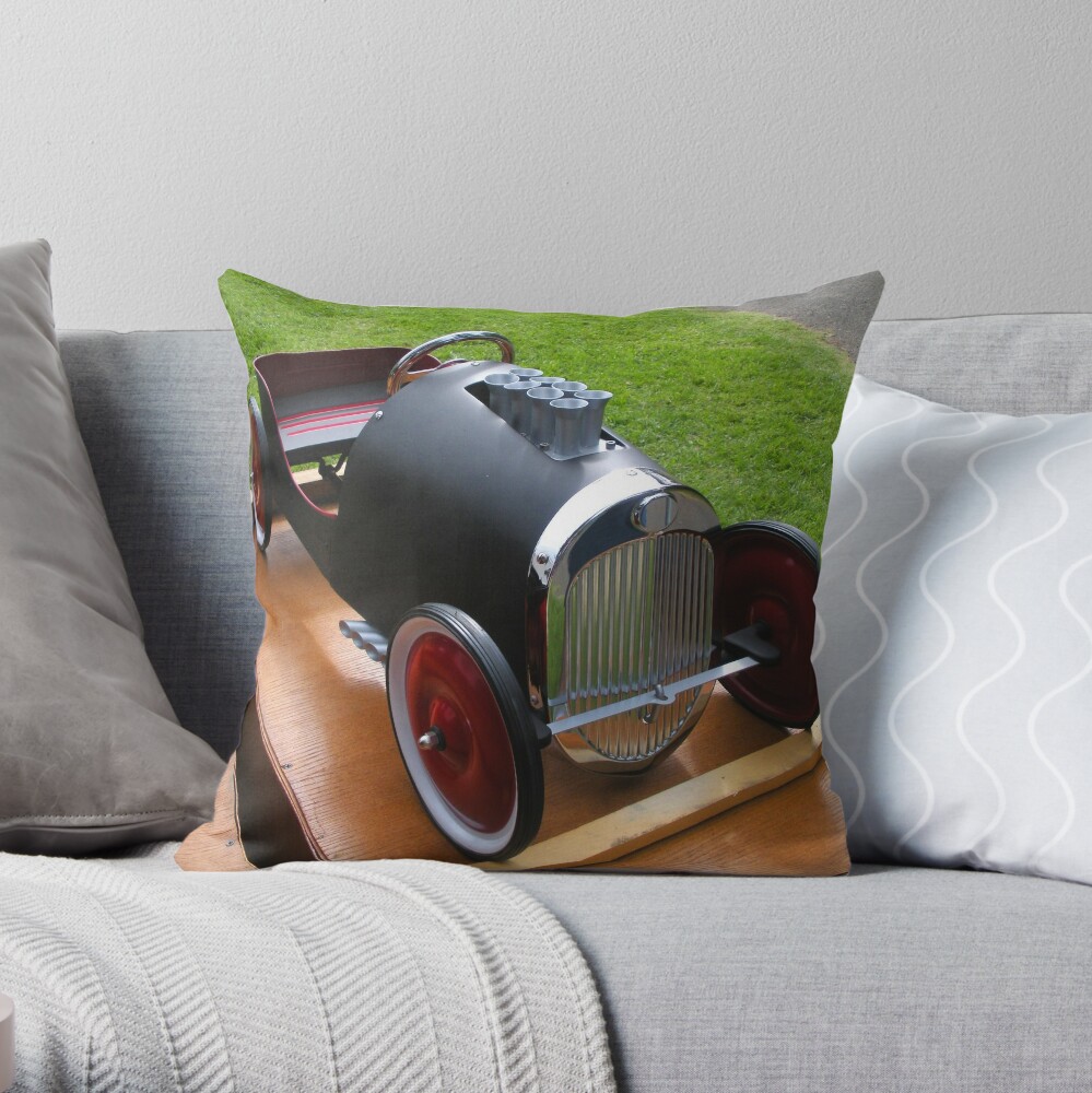 1930s Boy Driving Home Built Race Car Throw Pillow by Vintage Images -  Pixels