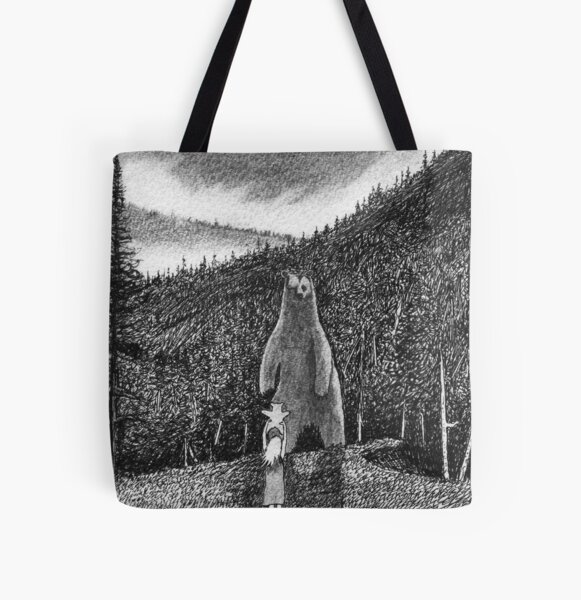 Fearless - Sophia with Grizzly & Teddy Bear All Over Print Tote Bag