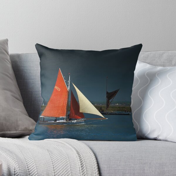 Sailing Smack The Lizzie Annie Throw Pillow