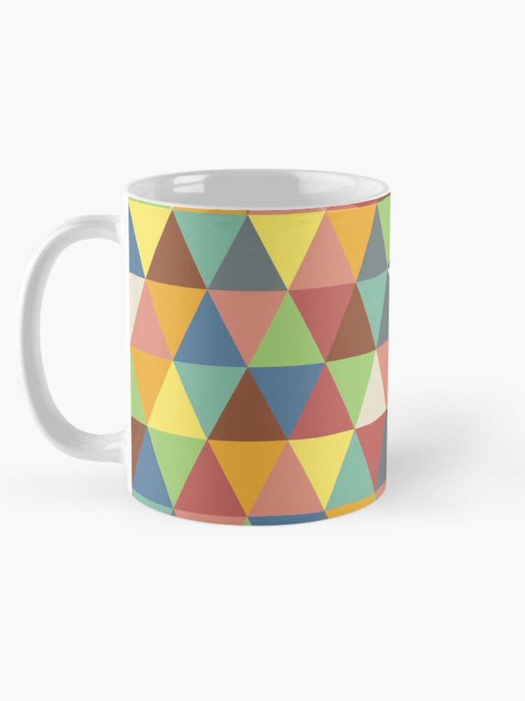 Thumbnail 5 of 6, Coffee Mug, Hippy triangles designed and sold by GreenNote.
