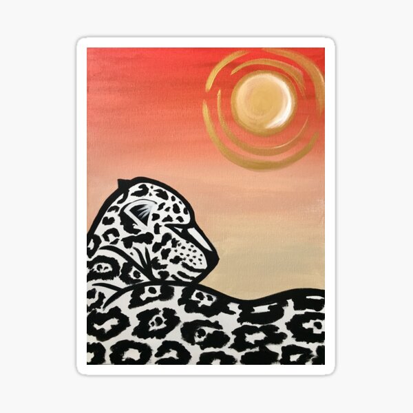 Snow Leopard Art Sticker