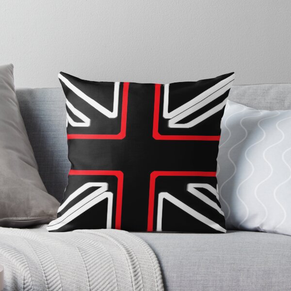 Black and white union jack outlet cushion