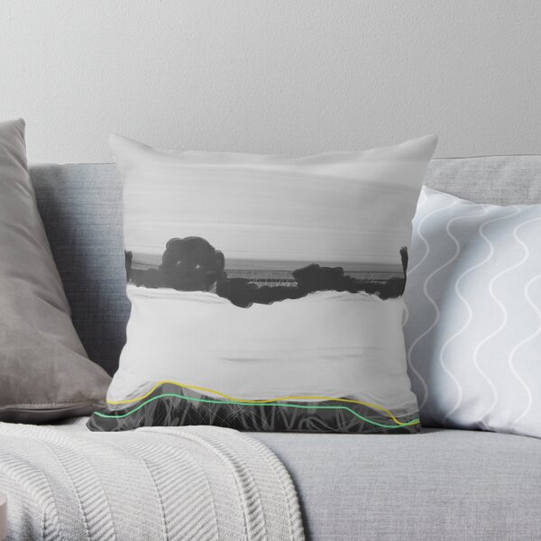 Oilseed Rape Field Abstract Throw Pillow