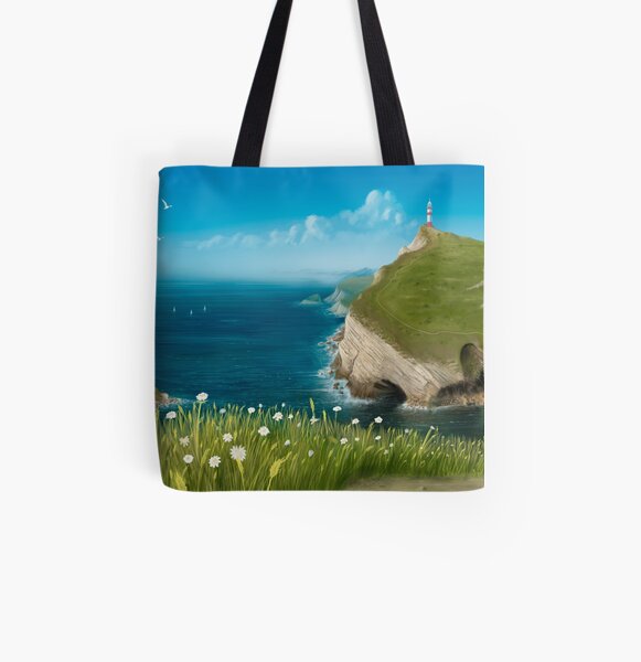 To the lighthouse All Over Print Tote Bag