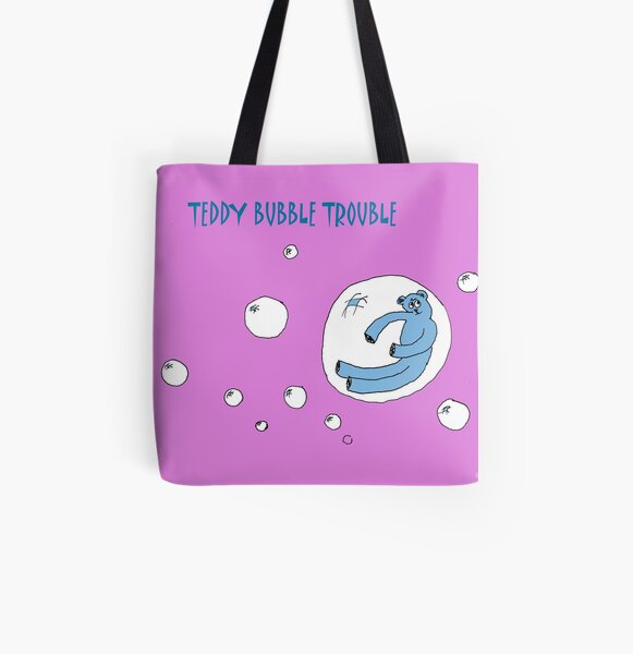 TEDDY BUBBLE TROUBLE All Over Print Tote Bag